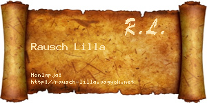 Rausch Lilla névjegykártya